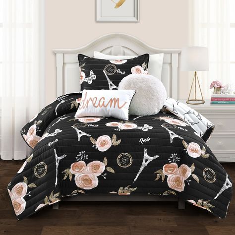 Young Adult Bedroom, Paris Quilt, Paris Themed Bedroom, Paris Rooms, Unique Decorative Pillows, Dec Pillows, Rose Butterfly, King Quilt Sets, Coordinates Pillow