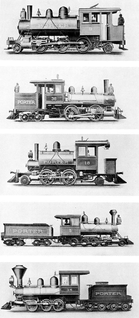 Porter Locomotives. Steam Locomotive Drawing, Old Trains Steam Locomotive, Train Blueprint, Steam Trains Photography, Steam Trains Uk, Train Locomotive, Train Drawing, Locomotive Train, Scandinavia Design