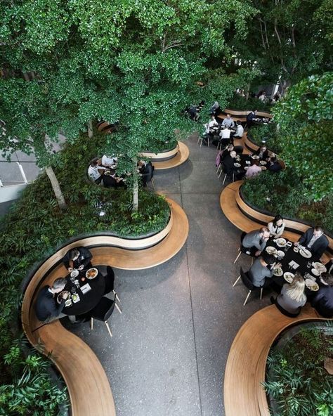 Beautiful-Landscape-Design-Pics Urban Landscape Design, Public Space Design, Desain Lanskap, Landscape Architecture Design, Green Architecture, Outdoor Restaurant, Parking Design, Cafe Design, Urban Landscape