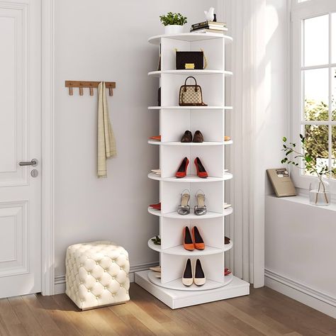 Amazon.com: Fenghan Rotating Shoe Rack,360°Spinning Shoe Rack Tower for Entryway Living Room Hallway,7-Tiers Revolving Free Standing Shoe Storage Organizer, Holds Up to 28 Pairs of Shoes : Home & Kitchen Spinning Shoe Rack, Shoe Rack Living Room, Rotating Shoe Rack, Vertical Shoe Rack, Spin Shoes, Shoe Rack Entryway, Shoe Organization Closet, Shoe Shelf, Shoe Storage Cabinet