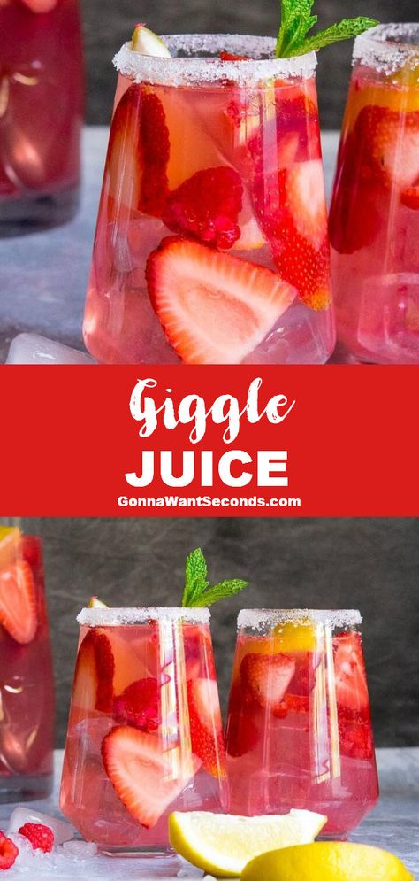 Margaritas, Giggle Juice Recipe, Giggle Juice, Summer Drinks Alcohol, Yummy Alcoholic Drinks, Delicious Drink Recipes, Boozy Drinks, Mixed Drinks Recipes, Juice Recipe