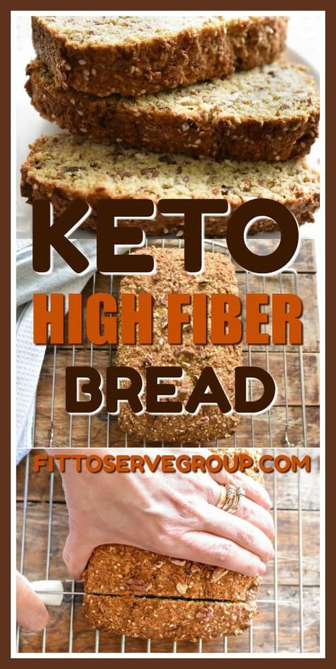 High Fiber Bread, Best Low Carb Bread, Fiber Bread, High Fiber Breakfast, Best Keto Bread, Low Carb Low Fat Recipes, Lowest Carb Bread Recipe, High In Fiber, Low Carb Low Sugar