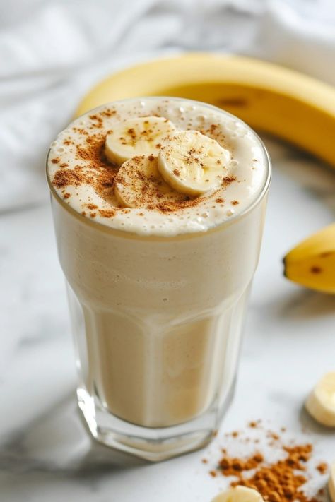 Banana Milkshake (Thick and Creamy Recipe) - Insanely Good Banana Milkshake Aesthetic, Bananas Aesthetic, Milkshake Banana, Milkshakes Recipes, Fruit Milkshake Recipe, Ab Food, Banana Milkshake Recipe, Banana And Honey, Fruit Milkshake