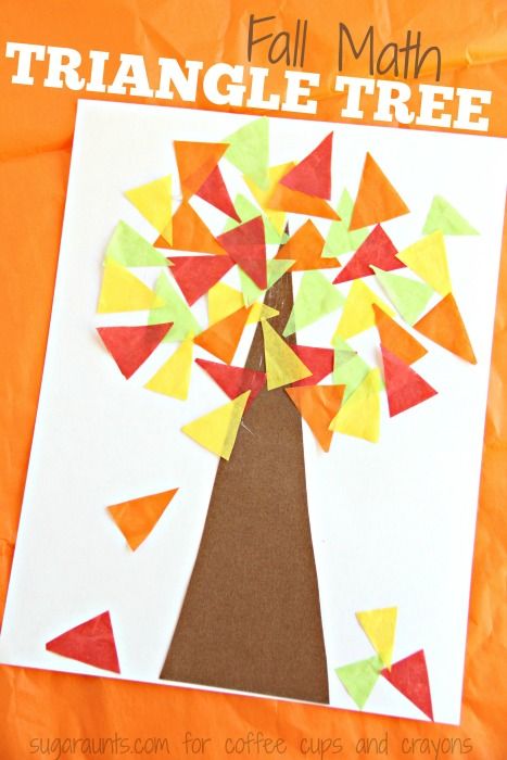 Tree Crafts For Kids, Autumn Leaves Craft, Fall Tree Painting, Art Teen, November Crafts, School Kids Crafts, Kids Painting Crafts, Fall Math, Math Crafts