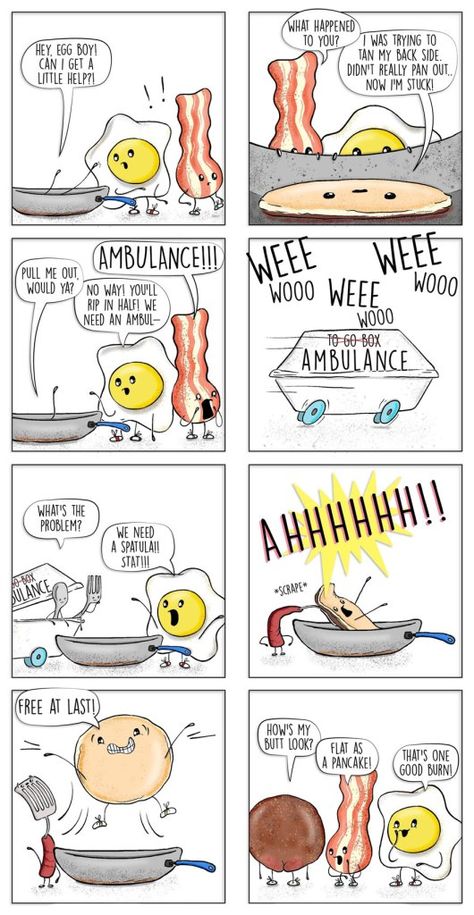 Breakfast Club Comics is a webcomic about food created by Brooke Karras in 2019. The artist’s vibrant comics are packed with surprising twists and humorous culinary puns that would make any father happy. Essen, Easy Comic Book Drawings, Comic Strip Drawing Ideas Easy, Funny Comic Strip Ideas, Funny Food Puns Hilarious, Comic Strip Ideas Student, Funny Comic Jokes, Easy Comic Strip Ideas, Funny Comic Ideas