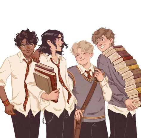 Moony Padfoot, Art Harry Potter, Marauders Fan Art, Harry Potter Comics, Harry Potter Drawings, All The Young Dudes, Harry Potter Marauders, Remus Lupin, Harry Potter Aesthetic