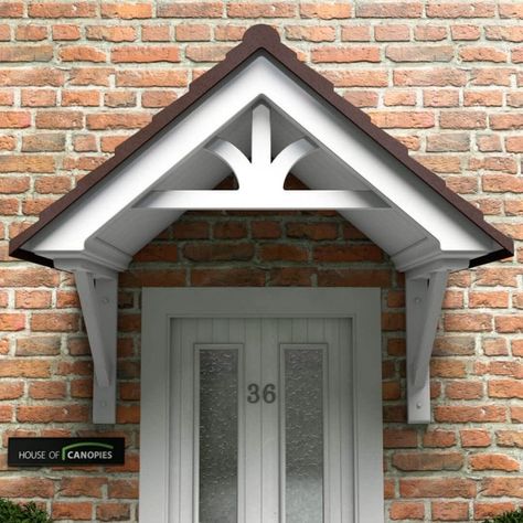 Door Canopy - Traditional Styles Over Door Canopy, Front Door Overhang, Awning Over Door, Front Door Awning, Door Overhang, Veranda Design, Front Door Canopy, Porch Canopy, Cottage Front Doors