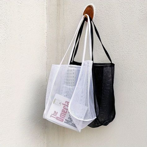 Faster shipping. Better service Advertising Bags, Takeaway Packaging, Mesh Tote Bag, Packaging Bag, Transparent Fashion, Reusable Shopping Bags, Fabric Bags, Mesh Bag, Handbag Shopping