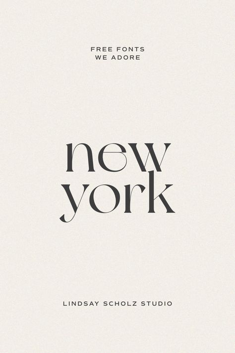 Free Fonts We Adore: New York Instagram Fonts, Letras Cool, Font Love, York Outfits, Inspiration Typographie, Typographie Inspiration, Schrift Design, Minimalist Font, Luxury Font