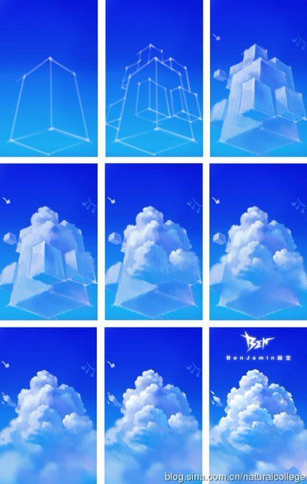 Cloud drawing tutorial / How to draw clouds #art #tutorial #drawing #painting Draw Clouds, Photoshop Painting Tutorial, Cloud Tutorial, Digital Painting Photoshop, Clouds Art, الفن الرقمي, Tutorial Drawing, Portrait Photoshop, Digital Painting Techniques