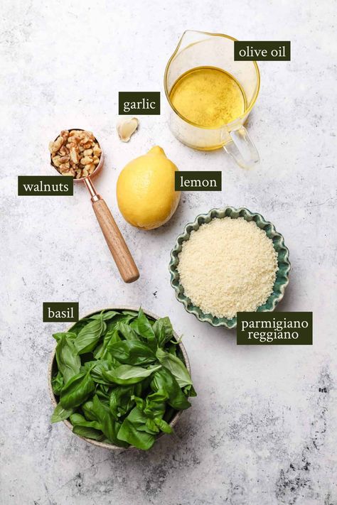 I make a lot of pesto, but my husband says this walnut pesto is the best he's ever had. It's got the classic basil flavor, but with toasted walnuts and an abundance of grated Parmesan cheese. Make-ahead and freezer-friendly, and can be used in everything from pasta and sandwiches to eggs and pizza! GF #wellseasonedstudio #walnutpesto #pesto #basilpesto #sauce #pestosauce Basil Pesto With Walnuts Recipe, Pesto With Walnuts Recipes, Scape Pesto, Garlic Scape Pesto, Walnut Pesto, Walnut Recipes, Homemade Pesto, Italian Dinner, Parmigiano Reggiano