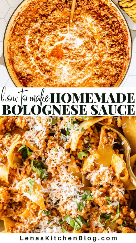 Papperdelle Recipes, Bolognese Recipe Easy, Bolognese Sauce Authentic, Best Bolognese Sauce, Pappardelle Recipe, Homemade Bolognese Sauce, Homemade Bolognese, Turkey Bolognese, Pappardelle Pasta