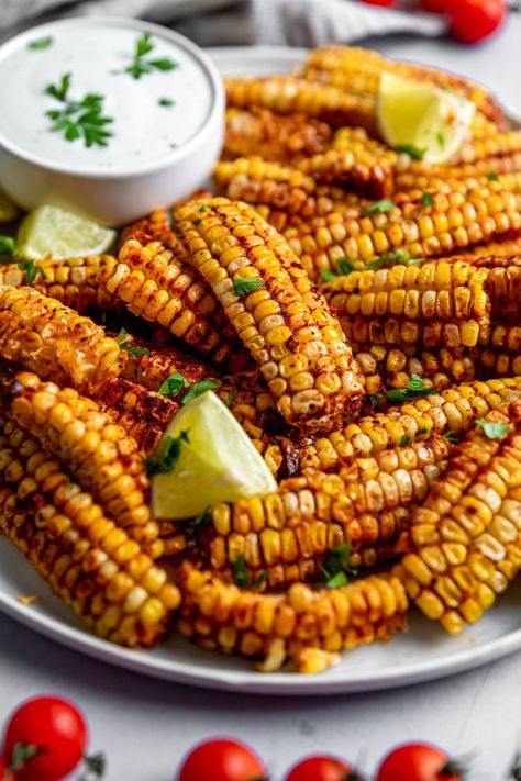 Super Easy Roasted Corn Ribs - Sunny with Shadows Corn Sticks Recipe, Fresh Corn Recipes, Corn Ribs, Sweet Corn Recipes, Corn Recipes Side Dishes, Restaurant Appetizers, Corn Dishes, Grilling Sides, Bbq Sides