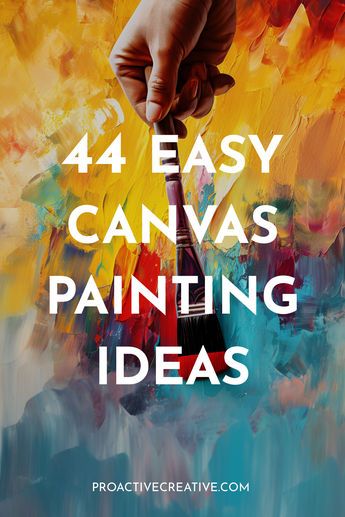 The easiest canvas painting ideas for total beginners - fun, simple subjects anyone can paint! Diy Large Painting Ideas, Easy Acrylic Painting Ideas For Beginners Simple Abstract Art, Easy Large Canvas Painting, Ideas For Painting On Canvas Easy, How To Paint On Canvas, Acrilic Paintings For Beginners, Easy Oil Painting Ideas For Beginners, What To Paint On A Canvas Easy, Large Canvas Painting Ideas Diy Art