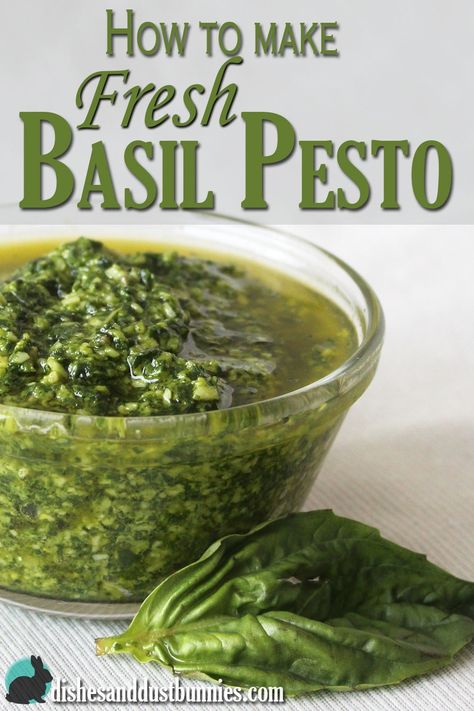 Pesto Dishes, Fresh Basil Pesto, Basil Pesto Recipes, Dust Bunnies, Basil Recipes, Homemade Pesto, Pesto Recipe, Pesto Sauce, Basil Pesto