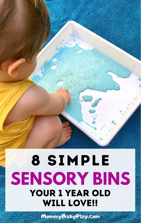 Home Activities For One Year Old, Sensory Ideas For One Year Olds, I Year Old Activities, Science Activities For One Year Olds, Montessori, 1 Year Activities Indoor, Sensory Bin 13 Month Old, Sensory 1 Year, Fun Things To Do With A One Year Old