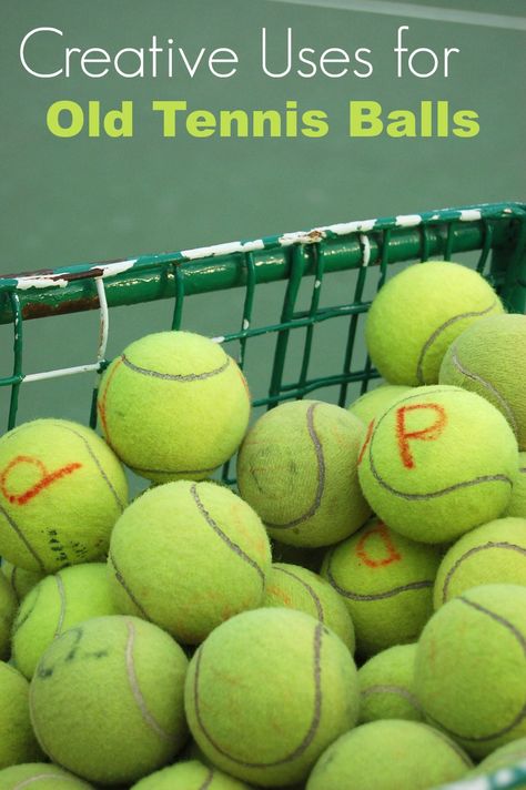 Wondering how to reuse tennis balls when they get old? Here are a few creative uses for old tennis balls that may help you use them again and again! Tennis Ball Crafts, Tennis Crafts, Thala Dhoni, Tennis Party Decorations, Creative Life Hacks, Candy Grams, Tennis Party, Recycle Upcycle, Kids Tennis