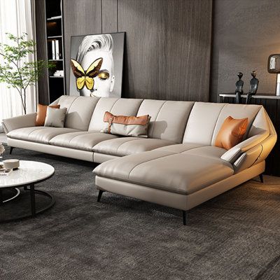 Leather Modular Sofa, Modern Cupboard, Brown Sectional, Leather Sofa Living Room, Leather Chaise, Sectional With Ottoman, Italian Sofa, Leather Sectional Sofa, Beautiful Sofas