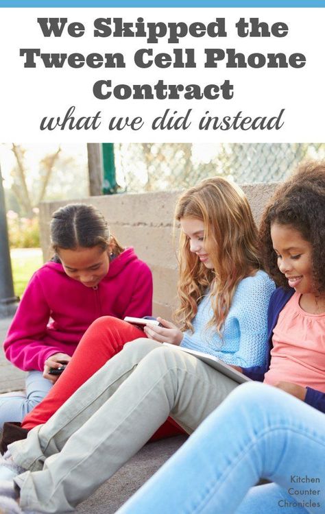 We Skipped the Tween Cell Phone Contract - Here's what we did instead. Tips for giving your child their first cell phone. | Parenting | Tween Parenting | Technology and Kids | Kids and Cell Phones | First Cell Phone, Phone Contract, Cell Phone Contract, Kids Cell Phone, Rules For Kids, Cell Phone Service, Phone Deals, Parenting Videos, Cell Phone Repair