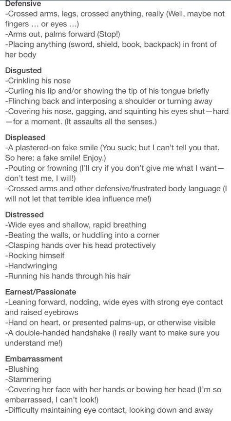 Emotion Cheat Sheet Writing, Emotions Cheat Sheet, Body Language Cheat Sheet, Good And Bad Habits For Characters, Body Language Writing Cheat Sheets, Writers Cheat Sheet, Writing Emotions Feelings, How To Describe Body In Writing, Describing Emotions Writing