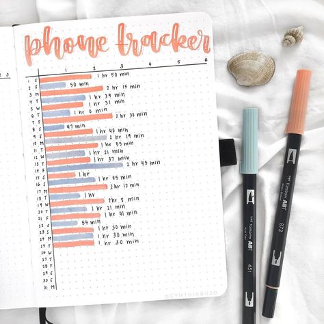 Bujo Phone Tracker, Bullet Journal Monthly Tracker Ideas, Life Tracker Journal Ideas, Bullet Journal Savings Page, Bullet Journal Chore Tracker, Bujo Screen Time Tracker, Bullet Journal Hobby Tracker, Bulet Jernal Ideas, Journaling Tracker Ideas