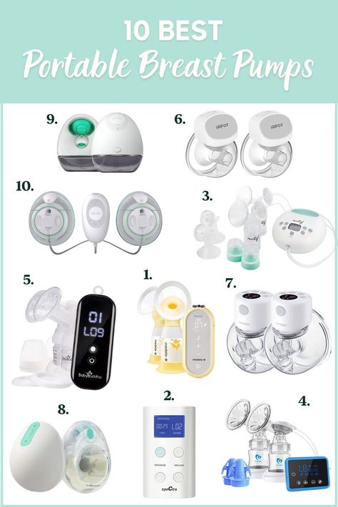 Image displays a collage of portable breast pumps, breast pump, breastfeeding, breastfeeding tips, best breast pump, portable pump, pumping tips, pumping mom, milk supply, combo feeding, baby feeding, nursing, baby formula, baby tips, new mom tips, breastfeeding hacks, breastmilk supply, breastmilk Combo Feeding, Exclusively Breastfeeding, Best Breast Pump, Medela Pump, Breastfeeding Essentials, Newborn Feeding, Pregnancy Info, Newborn Mom, Exclusively Pumping