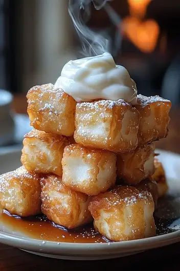 Deep Fried Marshmallows - MmmRecipes : Easy and Delicious Recipes Kos, Deep Fried Marshmallows With Pancake Batter, Deep Fried Smores Recipes, Marshmallow Recipes Desserts, Deep Fried Marshmallows, Easy Movie Snacks, D&d Food Ideas, Fried Marshmallows, Fried Food Ideas