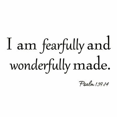 Fearfully Wonderfully Made, Fearfully And Wonderfully Made, Vinyl Wall Quotes, Wonderfully Made, Psalm 139, Inspirational Bible Quotes, Biblical Quotes, Bible Quotes Prayer, Bible Verses Quotes Inspirational