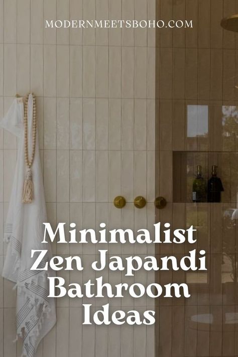 Find minimalist Zen Japandi bathroom ideas that combine Scandinavian 'hygge' with Japanese minimalism. Create a serene, functional Japandi-style bathroom with these modern Zen design tips. Explore the best minimalist zen Japandi bathrooms here! Bathroom Scandinavian Small, Zen Like Bathroom Ideas, Japandi Restroom Design, Japandi Bathroom Rug, Small Spa Bathroom Design, Bathroom Design Coastal Style, Japanese Style Bathroom Design, Japandi Bathroom Tile Ideas, Zen Minimalist Bathroom