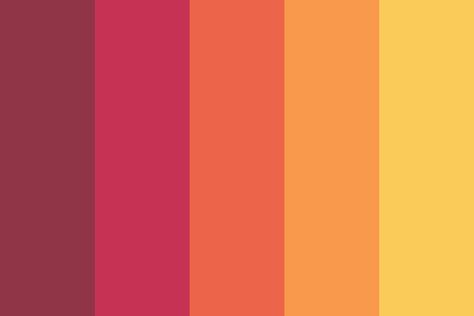 Red Sunset Color Palette, Autumn Sunset Color Palette, California Colour Palette, Sun Color Pallete, Color Palette 70s, Solar Color Palette, Coachella Color Palette, Retro Sunset Color Palette, Sunset Pallet Colour Palettes