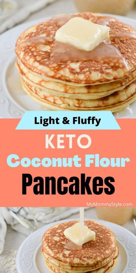 These keto coconut flour pancakes are very similar to the classic pancakes you know and love! These homemade pancakes are soft, fluffy, easy to make, and delicious. These pancakes take just a few ingredients, which makes for a perfect breakfast option. Try these healthy coconut flour pancakes today! Keto Pancakes Almond Flour, Pancakes Almond Flour, Keto Coconut Flour Pancakes, Classic Pancakes, Coconut Flour Pancakes Recipe, Almond Pancakes, Coconut Flour Pancakes, Flour Pancakes, Coconut Flour Recipes