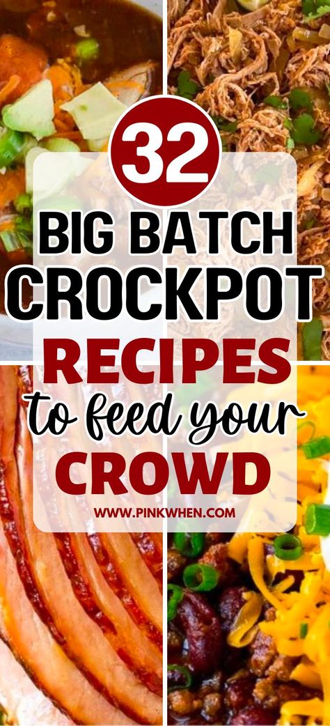 Easy Crock Pot Meals For Party, Easy Crockpot Meals For Party, Easy Crockpot Meal For A Crowd, Crowd Lunch Ideas, Party Food For A Large Crowd, Crockpot Meals For Parties, Crockpot Recipes For 6 People, Crockpot Dinner For Crowd, Easy Crock Pot Party Recipes