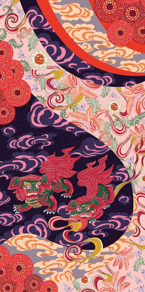 Cultural Patterns Chinese, Chinese Motifs Design, Traditional Chinese Pattern, Asian Patterns Design, Chinese Elements Design, Chinese Fabric Pattern, Chinese Design Pattern, Chinese Patterns Traditional, Chinese Culture Design