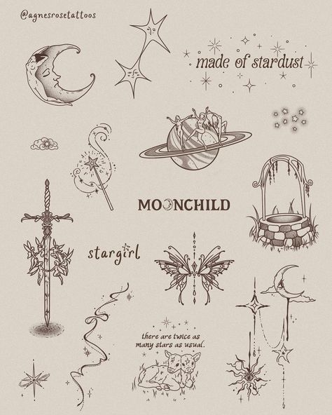 tiny tattoos ~ whimsigoth edition🌛🧚🏻‍♂️🪐🌒 •slideshow version • already got to do one! - dm me to book any of these ! i’m located in… | Instagram Tattoo Inspiration, Tato Suku, Tato Minimal, Tattoo Mehndi, Mystical Tattoos, Virgo Tattoo, Small Pretty Tattoos, Inspiration Tattoos, Cute Tiny Tattoos