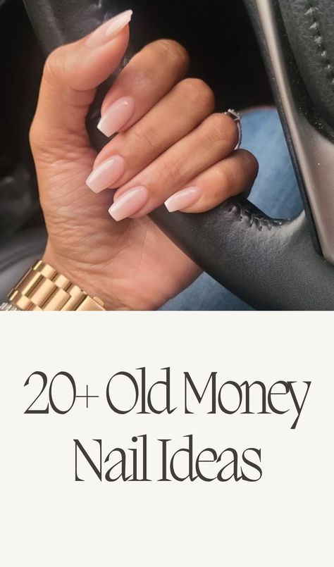 Looking for old money nails to elevate your look? You'll love this list of old money aesthetic nails that have the perfect quiet luxury vibe!  #oldmoney #quietluxury #nailideas White And Natural Nails, Wedding Nails Tips, Cute Natural Color Nails, Elegant Nails Oval Shape, Old Money Aesthetic Nails Summer, Acrylic Natural Nail Designs, Short Liquid Gel Nails, Natural Looking Sns Nails, Natural Looking Gel X Nails