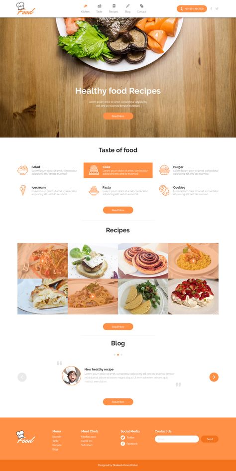 Behance :: Search Food Website Design, Mise En Page Web, Dessert Restaurant, Simple Website Design, Restaurant Website Design, Food Web Design, Design Sites, Restaurant Web, Recipe Web