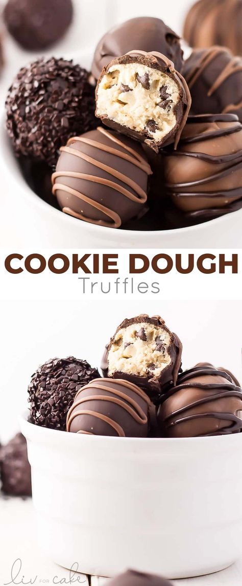 Egg Free Cookie Dough, Cookie Dough Vegan, Fancy Deserts, Edible Cookie Dough Recipe, Dessert Truffles, Cookie Dough Truffles, Toffee Cookies, Meat Free Recipes, Edible Cookies