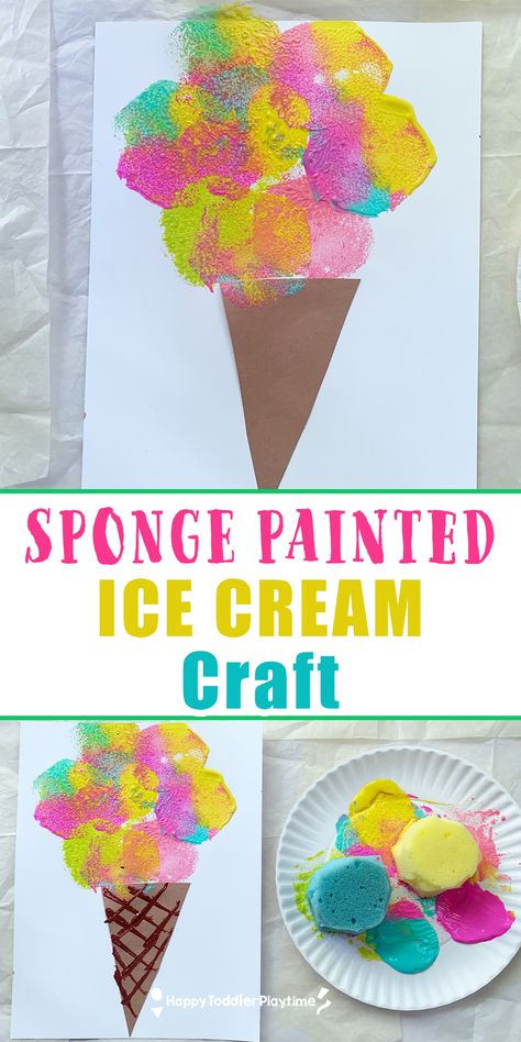 Ice Cream Craft, Oppgaver For Barn, Summer Life Hacks, Aktiviti Tadika, Summer Preschool Crafts, Ice Cream Crafts, Summer Arts And Crafts, Aktiviti Kanak-kanak, Summer Camp Crafts