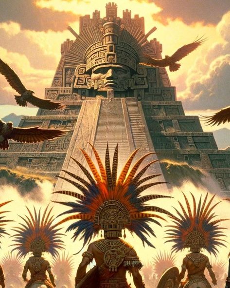 🔥La mitología maya, profundamente arraigada en la historia de Mesoamérica, ofrece una visión única del universo y la naturaleza. Floreciendo entre 2000 a.C y 1500 d.C., la civilización maya desarrolló una rica tradición oral, plasmada en códices y relieves. ✨ El Popol Vuh, uno de los textos más importantes, describe la creación del mundo y las aventuras de los héroes gemelos Hunahpú e Ixbalanqué. Los mayas creían en un cosmos dividido en tres niveles: el cielo, la tierra y el inframundo, r... Ancient Aztec Art, Aztec Aesthetic, Olmec Civilization, Aztec City, Mayan Civilization, Aztec Artwork, Aztec Wallpaper, September Themes, Ancient Mexico