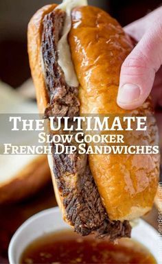 Essen, Slow Cooker French Dip Sandwiches, French Dip Sandwich Crockpot, Slow Cooker French Dip, French Dip Recipes, French Dip Crock Pot, French Dip Sandwiches, Beef Dip, Dip Sandwiches