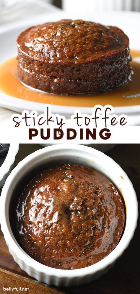 Mini Sticky Toffee Pudding, Sticky Apple Pudding, English Deserts, Unique Cookie Recipes, Sticky Toffee Pudding Recipe, Toffee Pudding Recipe, Dessert For Thanksgiving, Sticky Pudding, Hot Puddings