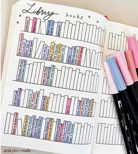 15 Bullet Journal Page Ideas To Inspire Your Next Spread Cute Notebook Ideas Aesthetic, Good Diary Ideas, Journal Ideas Simple Design, Life Diary Ideas, Book Page Journal Ideas, How To Do Journal Book, Diy Reading Journal Notebooks, Planer Book Idea, Books To Read Journal Ideas