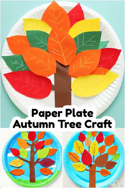 Autumn Art And Craft Preschool, Tree Art And Craft For Preschool, Autumn Tree Craft, Leaves Craft, Teacher Crafts, Flower Snowflake, Autumn Craft, Autumn Leaves Craft, Preschool Crafts Fall