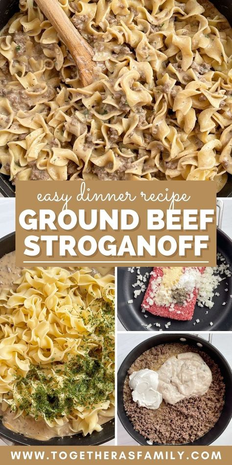 Easy Ground Beef Stroganoff, Ground Beef Stroganoff, Easy Ground Beef, Beef Casserole Recipes, Ground Beef Recipes For Dinner, Beef Recipes Easy, Beef Stroganoff, Easy Casserole Recipes, Recipes For Dinner