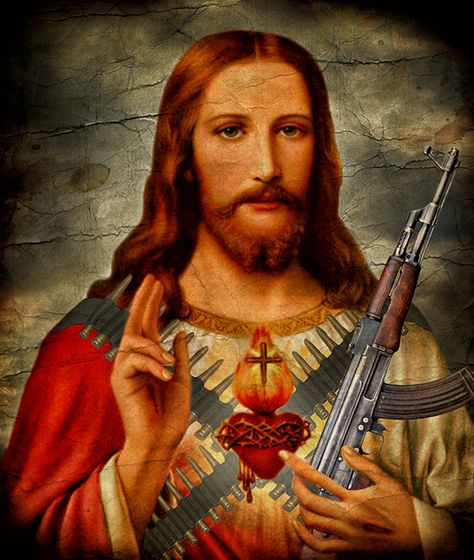 Ak-47 Jesus by Paula Morales, via Behance Jesus Jokes, Cool Jesus, Lost In Life, Love Birthday Quotes, Jesus Face, Graphic Tshirt Design, Iphone Wallpaper Tumblr Aesthetic, Jesus Art, Illusion Art