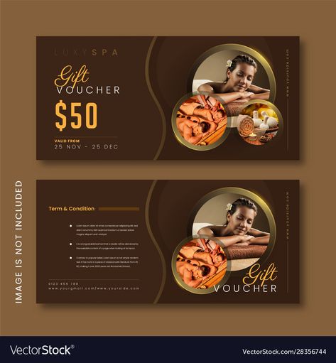 Adobe Illustrator, Voucher Spa, Spa Vouchers, Discount Vouchers, Gift Vouchers, Vector Image, Png Images, High Resolution, Illustrator