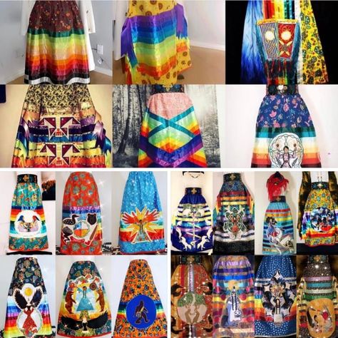 Purple Ribbon Skirt, Ribbon Skirts Pattern, Ribbon Skirts Native American, Native American Style Outfits, Powwow Outfits, Powwow Beadwork, Skirts Design, Traditional Skirts, Native American Dress