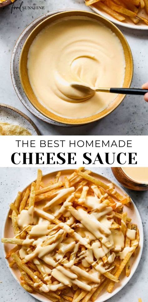 Cheese Sauce Recipe For Fries, Cheese Sauce For Fries, Best Cheese Sauce, Sauce For Fries, How To Make Cheese Sauce, Homemade Cheese Sauce, Cheese Sauce Recipe, Homemade Syrup, Homemade Cheese