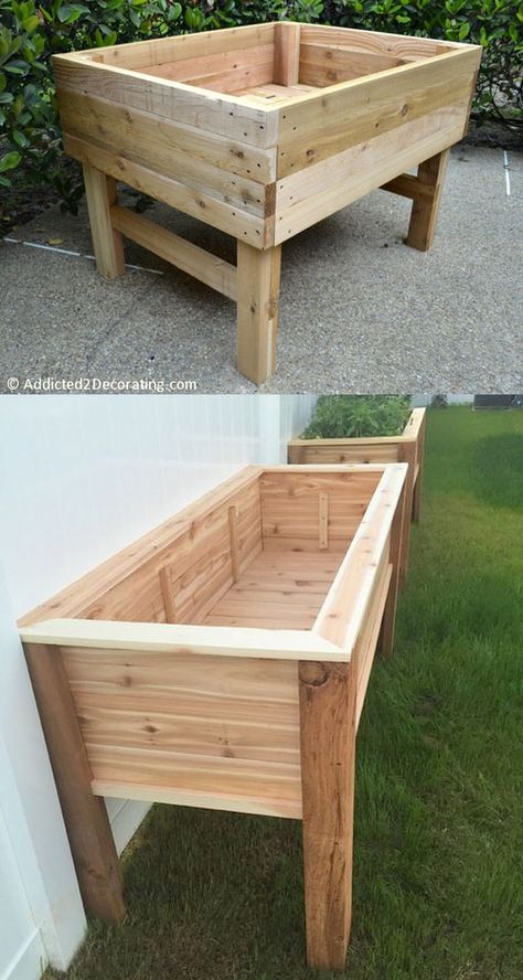 Vegetable Flower Garden, Diy Raised Bed Garden, Raised Bed Garden Ideas, Raised Bed Gardens, Box Planters, Raised Garden Beds Diy Vegetables, Barn Wood Decor, Gardening Backyard, Building Raised Beds