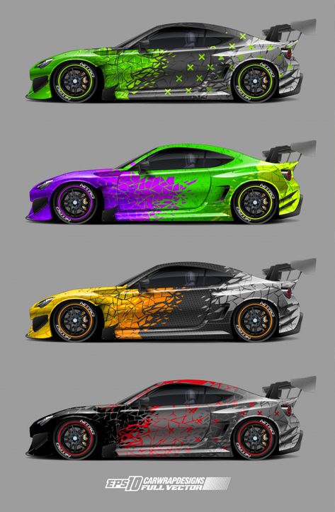 Abstract car wrap designs Premium Vector | Premium Vector #Freepik #vector #car #abstract #corporate #modern Racing Car Design, Auto Hyundai, Mobil Futuristik, Car Tattoo, Car Paint Jobs, Car Organization, Auto Retro, Car Decorations, Car Wrap Design